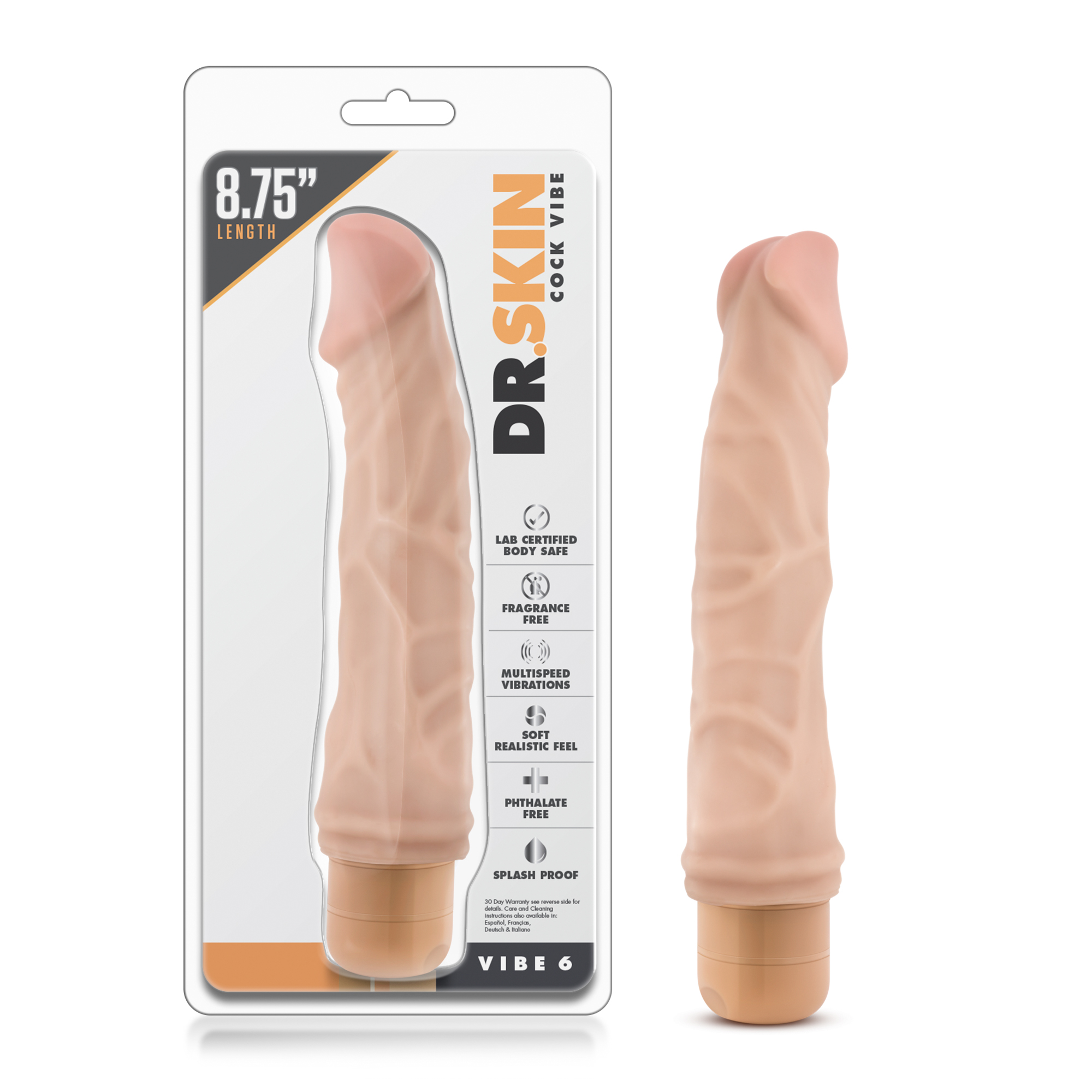 Cock Vibe 6 is made of phthalate free PVC. Features & Benefits: Strong Deep Vibrations Waterproof for Easy Cleaning and Playing in the Shower 7.5 inches insertable length.