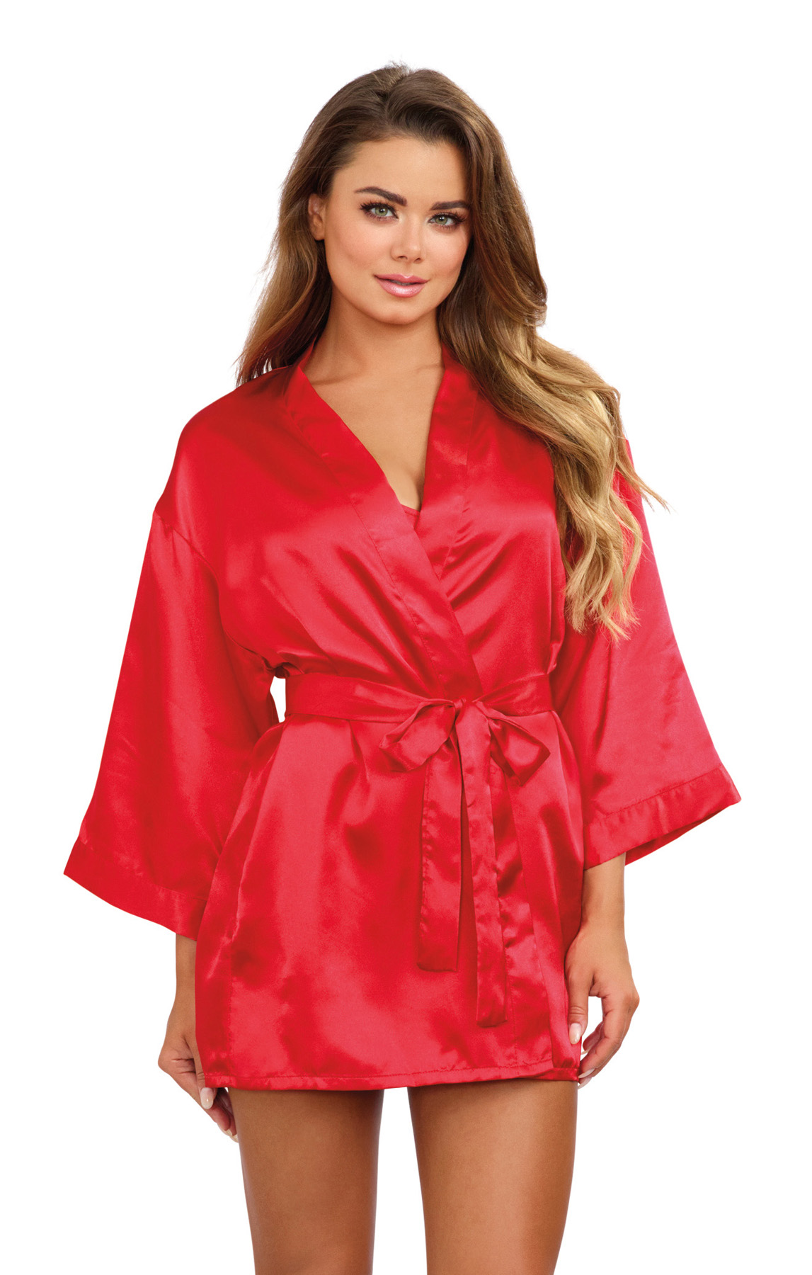 Robe, Chemise, Padded Hanger - Small - Red