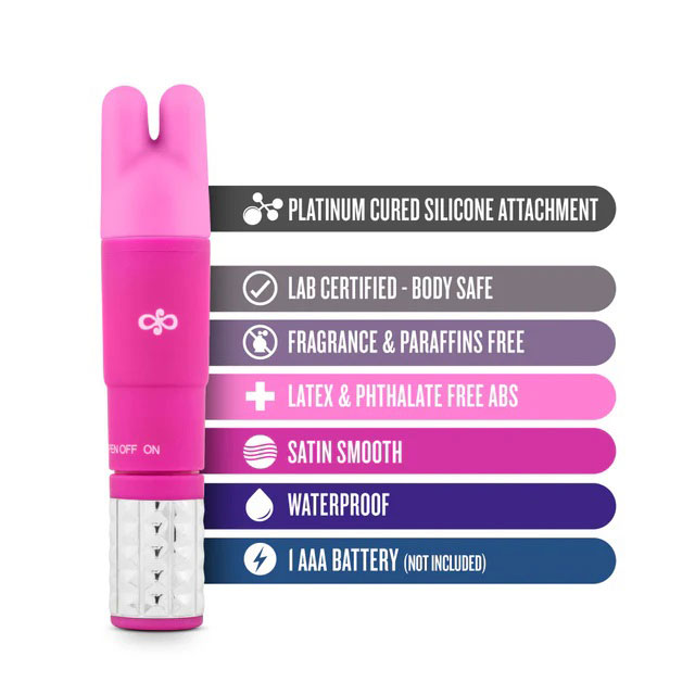 its 3 point tip focuses precise vibrations on your body. With the attachme nts