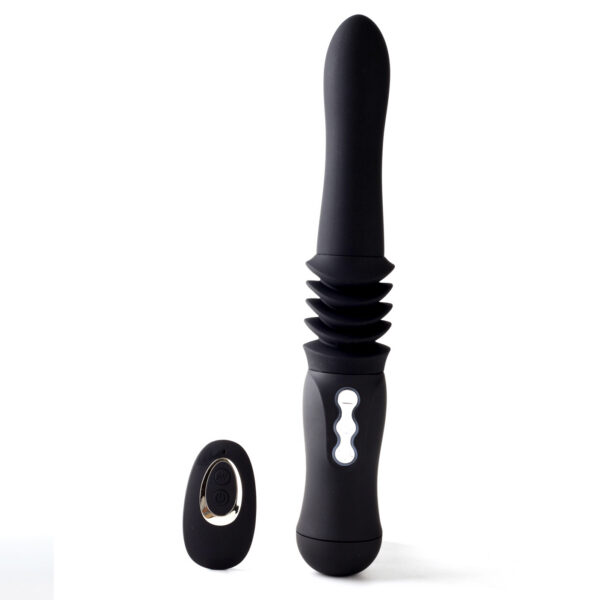 Max Silicone Thrusting Portable Love Machine - Black