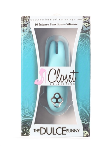 Hit just the right spot with the Dulce Bunny. Silky smooth this multi-functional tickler has adjustable speeds and 10 different vibrating pulsating functions to choose from. This lightweight and discreet little bunny can be stashed away easily in any bag or drawer. The gem of any collection this clitoral hugging tickling naughty little bunny friend will work his way into your heart.