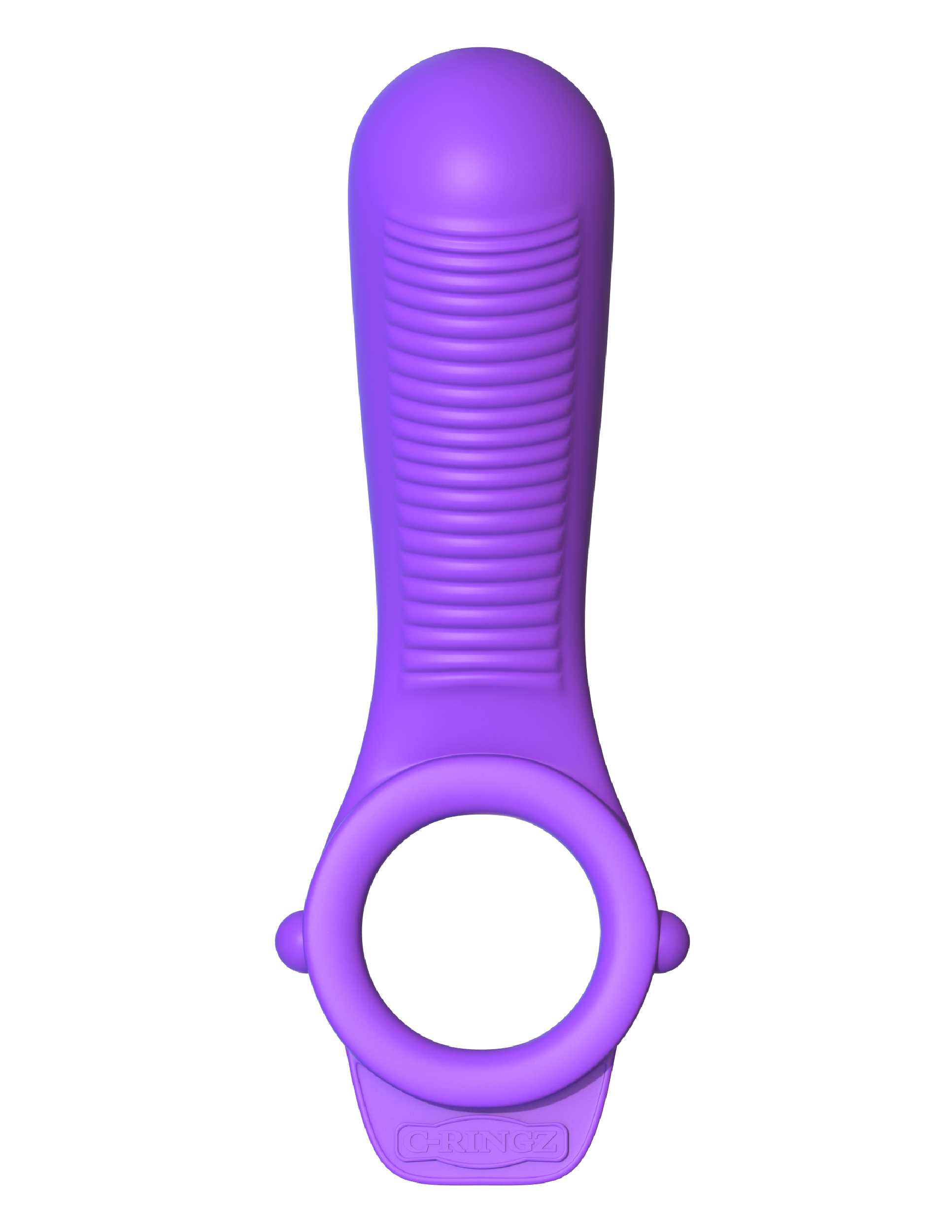 super-powerful vibrations. Choose a speed on the controllers dial and go from a tickle to a throb instantly! The ribbed stimulator is perfectly placed to directly excite her as she slides up and down the soft silicone shaft during intercourse. The stimulator can also be used internally or as a handheld vibrator for seductive solo sessions. Made from our phthalate-free