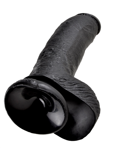 King Cock 9-Inch Cock With Balls - Black - Image 4