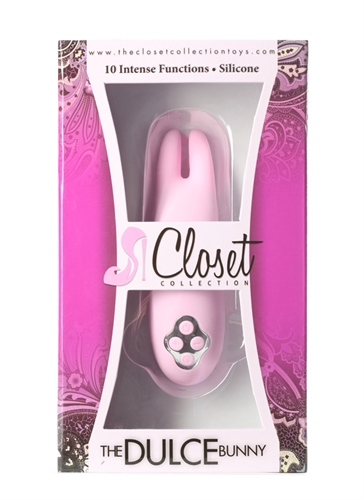 Hit just the right spot with the Dulce Bunny. Silky smooth this multi-functional tickler has adjustable speeds and 10 different vibrating pulsating functions to choose from. This lightweight and discreet little bunny can be stashed away easily in any bag or drawer. The gem of any collection this clitoral hugging tickling naughty little bunny friend will work his way into your heart.