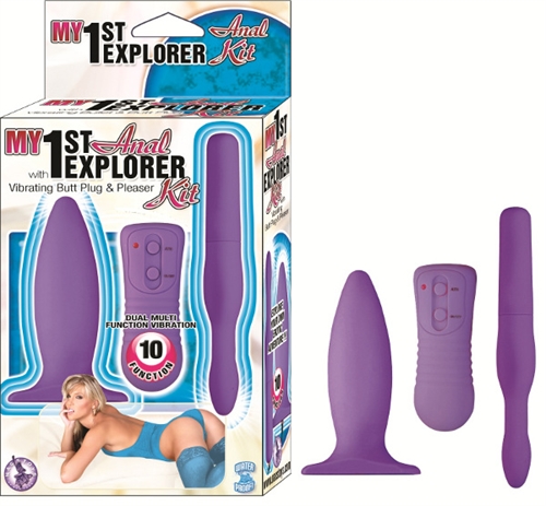 Explore your own erotic adventure with this amazing anal explorer kit with vibrating butt plug and pleaser. 10 dual multi-function vibrations.