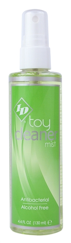 Kills 99.9 percent bacteria in less than 15 seconds. No rinse formula spray toy and wipe clean. Alcohol free safe for sensitive skin. Fresh green apple scent.