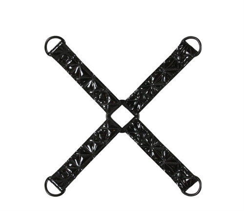 Add a spark of excitement to your play time. Customizable hogtie restraint. Designed for extended use. Compatible with sinful and sinful black wrist and ankle cuffs - sold separately.