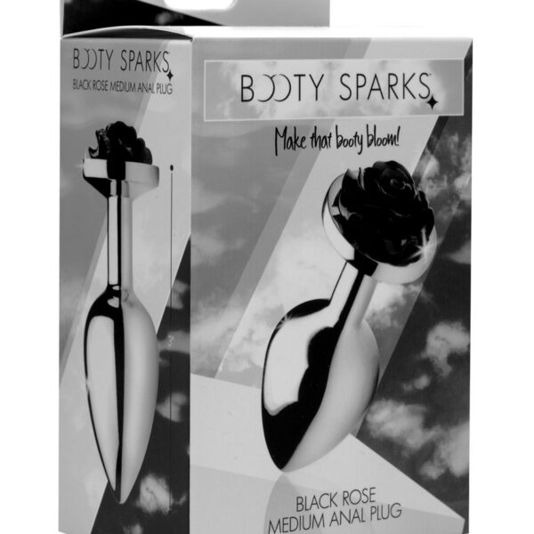 Black Rose Anal Plug - Medium