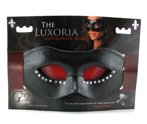 This sexy Luxoria Masquerade Mask lets you live in any masked ball fantasy in the comfort of your own castle. Spend an evening of glamour and romance the way the venetians used to play. <br><br> MEASUREMENTS: <br>  Tall: 3.5" (8.89 cm) <br>  Width: 8.25" (20.95 cm)