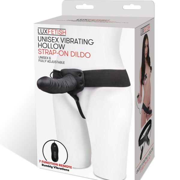Lux Fetish Unisex Vibrating Hollow Strap-on Dildo