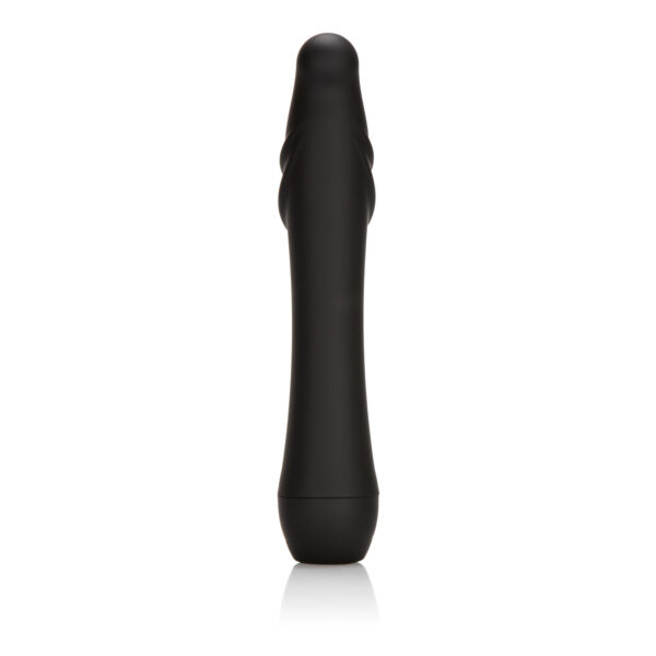Seamless stimulator with ergonomic ridges and an angled tip for pinpoint prostate stimulation. 5 powerful functions of vibration