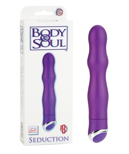 Seamless silky smooth massager. Pleasing shape for versatile use. Designer iridescent Satin Finish. 8 powerful functions of vibration for 3 seconds to turn off.