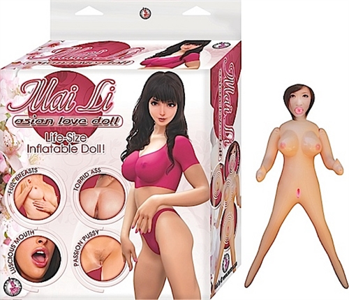 Mai Li is always available to fulfill your deepest desires. Life-size inflatable asian love doll. Enjoy her succulent mouth bodacious breasts passionate