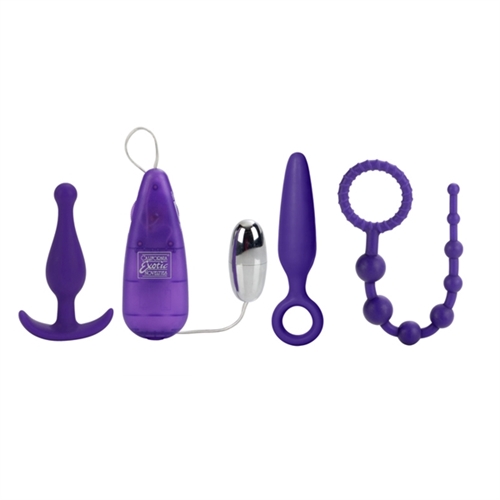 For an unforgettable experience try the Anal Kit. Interested in finding a new way to the big "O"? Explore the backdoor for a world of new possibilities. This kit offers several unique ways to play. Start small with the Silicone Rocker ? Grab the Silicone Glider Probe