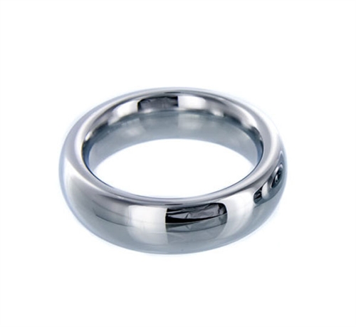 Prolong the pleasure with this heavy stainless steel erection ring. Ideal for  the experienced user or daring novice who desires a sleek