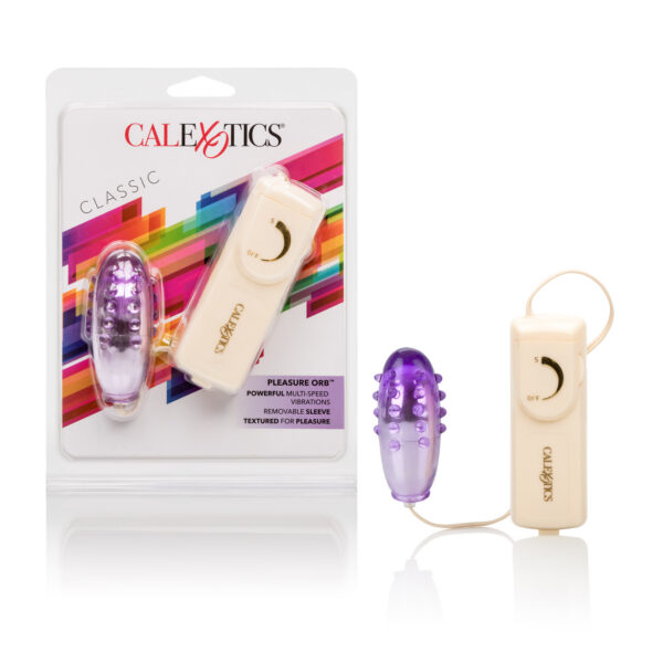 Powerful vibrating egg with removable soft sleeve