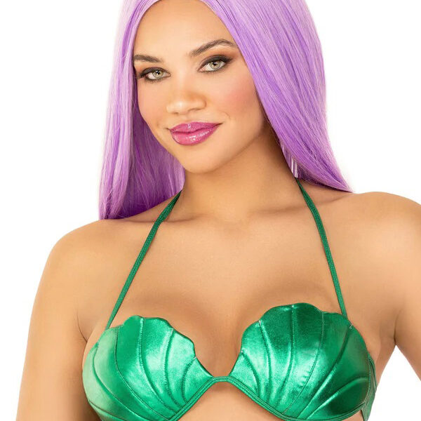 Mermaid Shell Bra Top - Large - Green