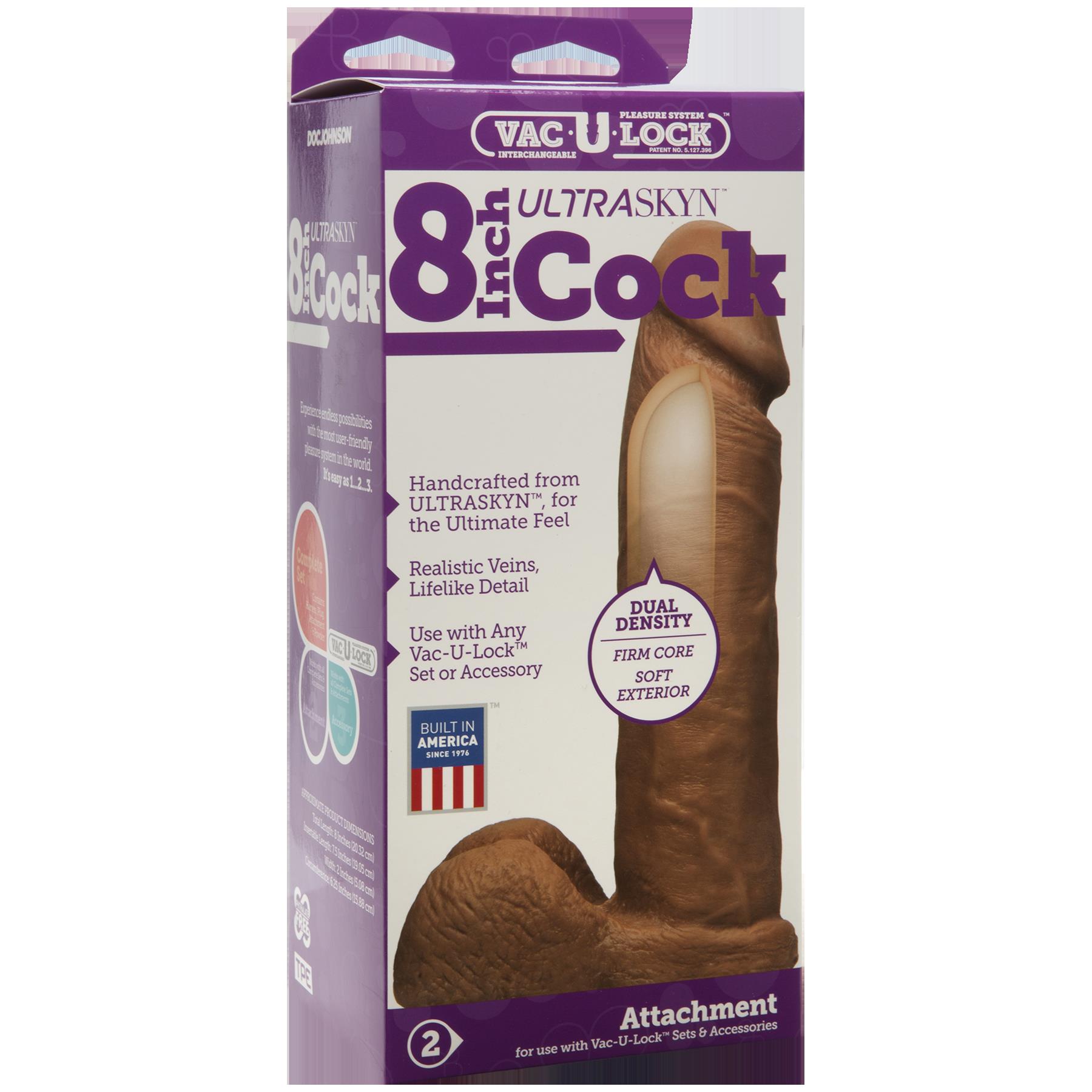 Vac-U-Lock 8-Inch Ultraskyn Cock - Caramel - Image 2