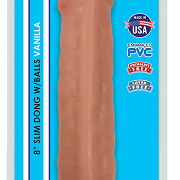 8 Inch Slim Dong With Balls - Vanilla