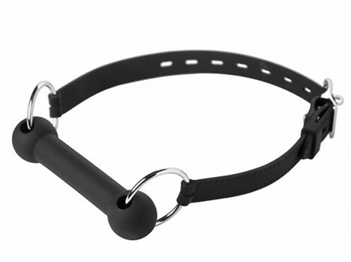 To hinder with this darkly sexy bit gag is a sight indeed. Both the gag and straps are made of flexible premium silicone perfect for extended wear. The straps are adjustable and feature an optional locking buckle so they stay pleasantly restrained and quiet. Easily sterilized body safe scentless tasteless and phthalate-free. 25 inches in total circumference fits heads between 17 and 23.5 inches in circumference. Gag measures 5 inches in length and 0.8 inches in diameter
