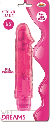 Sugar your world with Sugar Baby realistic jelly play vibe. The thick shaft and realistic shaped head along with pronounced veins deliver a sweet ride when you insert this hot & sticky sweet thing into your love tunnel! Adjustable speed function revs up the fun from sweet to sweeter! Enjoy in the shower for an extra sexy sweet experience.