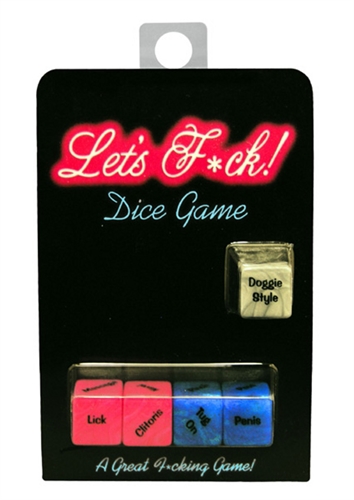 A great fucking game.. Players take turns rolling both dice. After each roll a player performs the action rolled on the body part rolled of the other player. Play continues until someone has rolled a winning roll. After the winner has given his or her lover the winning roll reward and he gets to roll the silver dice. He is allowed two rolls to then select the winning sex position reward.