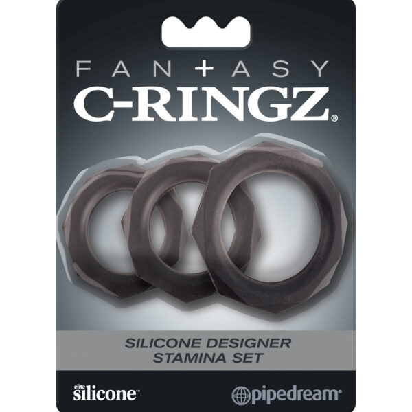 Fantasy C-Ringz Silicone Designer Stamina Set Black
