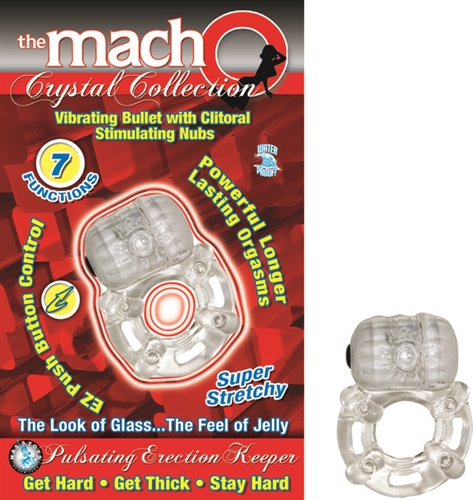 The look of Glass...The feel of Jelly Super stretchy vibrating cockring 7 functions One touch on and off
