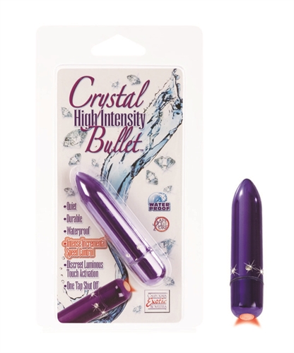 Smooth seamless and discreet bullets adorned with fine white crystals Incredibly intense power Whisper quiet New incremental speed control Luminous light Instant off feature