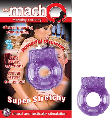 Super stretchy silicone vibrating cock ring. 7 functions