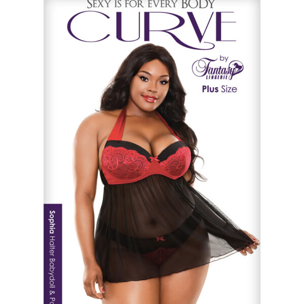 Sophia Halter Babydoll & Panty - 1x2x