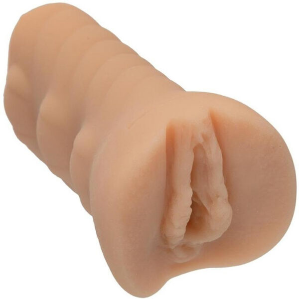 The 5.5 inch long open-ended stroker is cast from the porn star herself and ribbed internally.