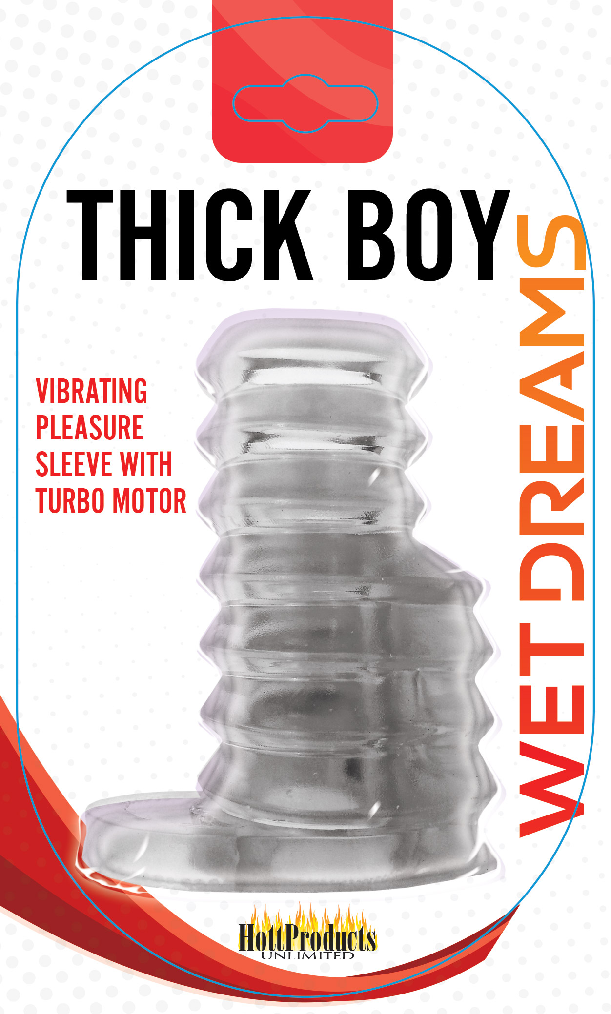 Now you and your partner can experience the Joy of a fuller member when you slide your member into the Thick Boy Turbo Sleeve. Special ribbed design with scrotum ring will have your partner feeling your powder while racing into Erotic Overdrive with the super powerful Turbo Motor. MEASUREMENTS: Length: 2" (5.08 cm) Width: 3" (7.62 cm)