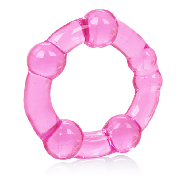 Three sizes of soft and stretchy all-purpose beaded rings. <br><br> Ring Diameters:<br> Small - 0.75 in.