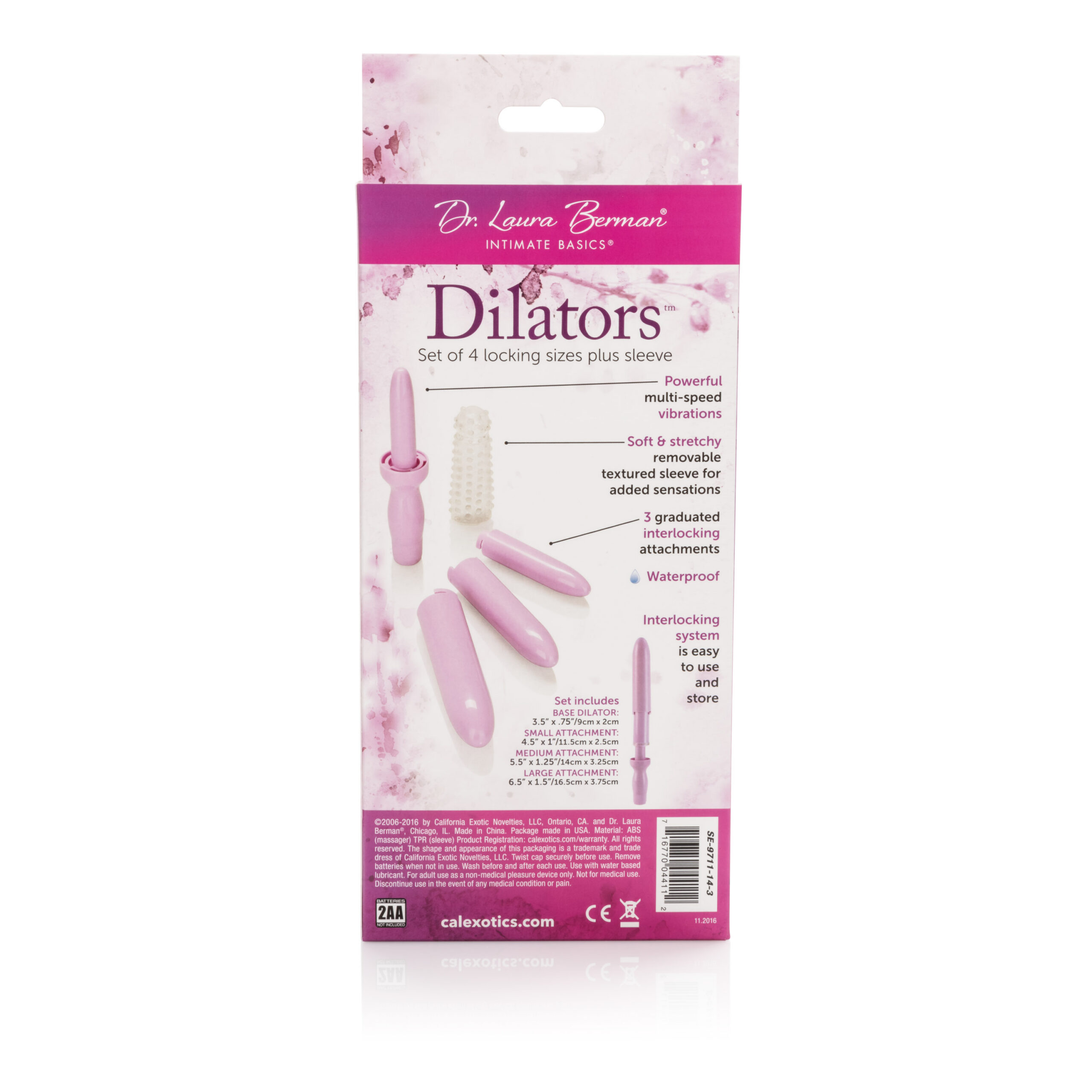 Dr. Laura Bernam Dilators - Set of 4 Locking Sizes Plus Sleeve - Purple - Image 7
