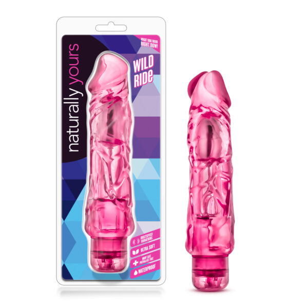 The Wild Ride Vibrator is made to feel and look realistic. This incredibly soft pleasantly scented thick veined penis was designed for intense stimulation measuring in at 9 inches long with a hefty 6.25 circumference and its bendable to stimulate all those hard to reach places. Just twist the multi-speed cap to control the power and intensity of your vibrations. Its waterproof so you can take it into the shower bath or hot tub.