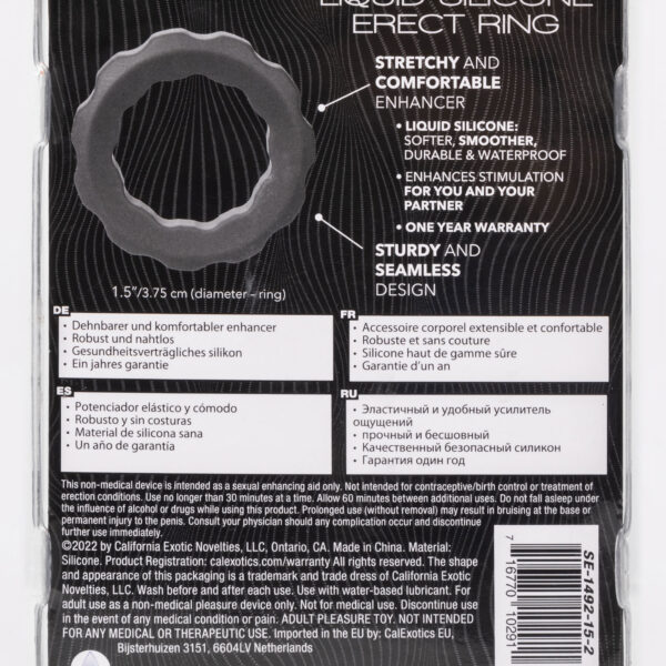 Alpha Liquid Silicone Erect Ring - Gray