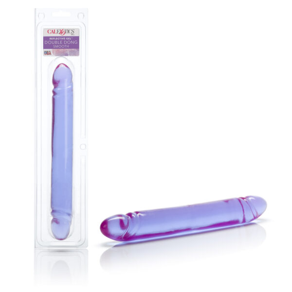 Have double the fun and enjoy double the pleasure with this double penetration  toy designed for intense and extraordinary lovemaking between couples. The  Reflective Gel Smooth Double Dong is a unique and stylish design