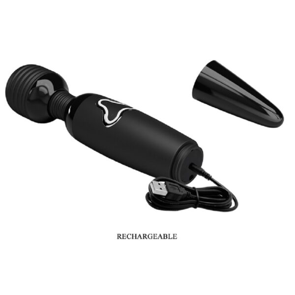Indulge in absolute pleasure with this rehargeable vibrating massage wand. This massage wand has a soft texture that will feel heavenly over the skin. Offering 7 functions of vibration rhythms for you to enjoy