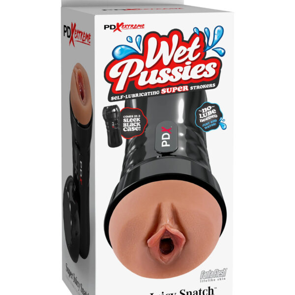 Wet Pussies - Super Juicy Snatch Self-Lubricating Stroker - Brown