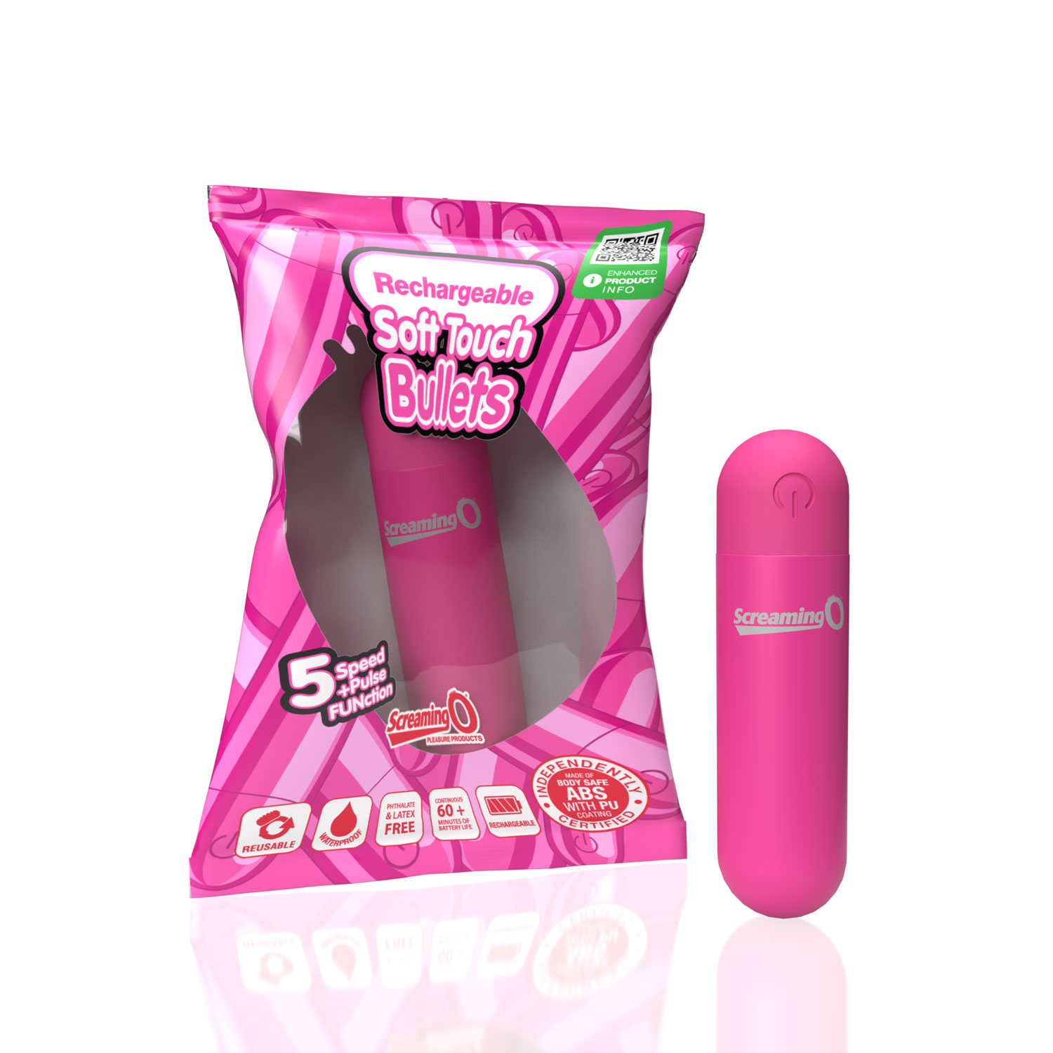 Screaming O Soft Touch Rechargeable Bullet - Pink