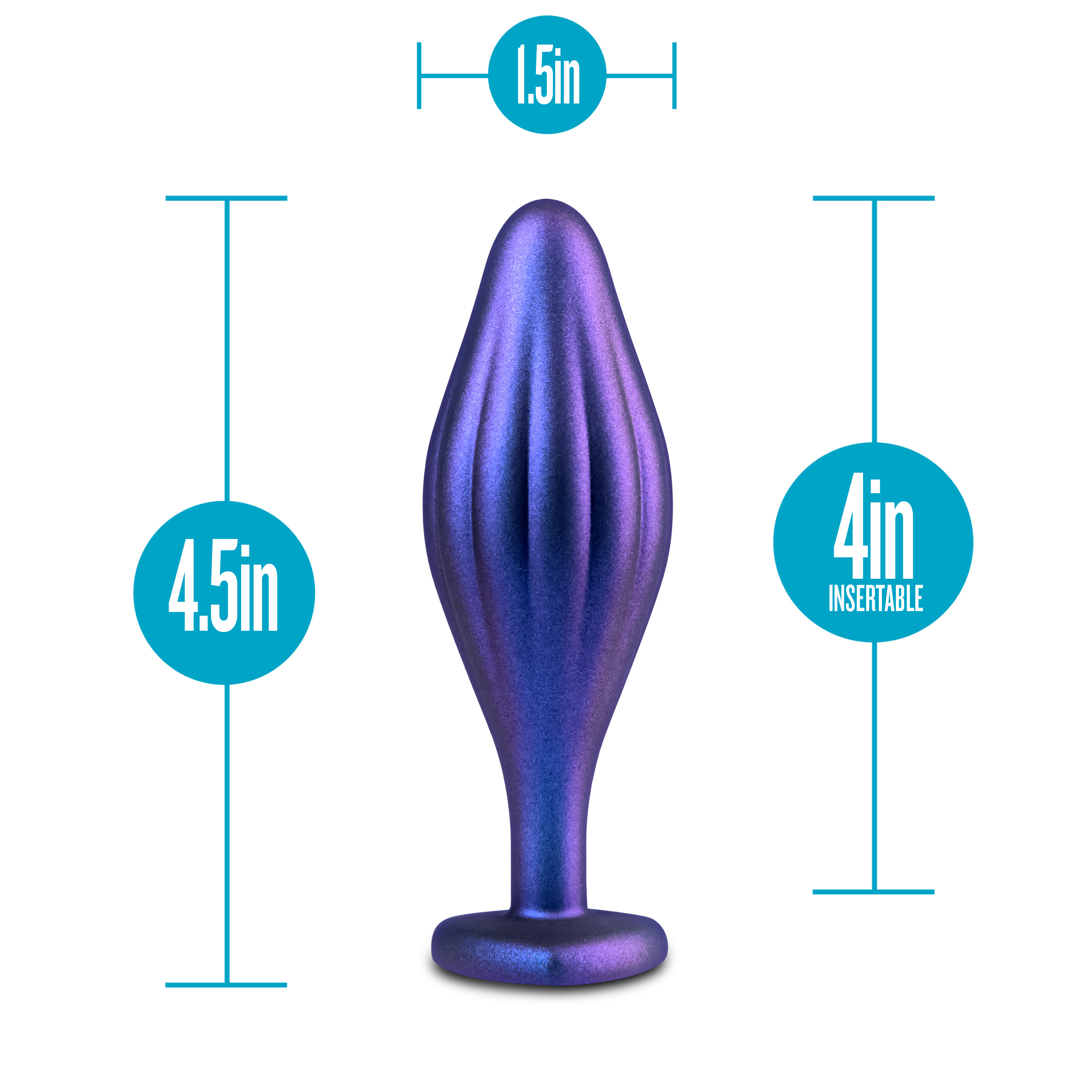 Anal Adventures Matrix - Wavy Bling Plug - Sapphire