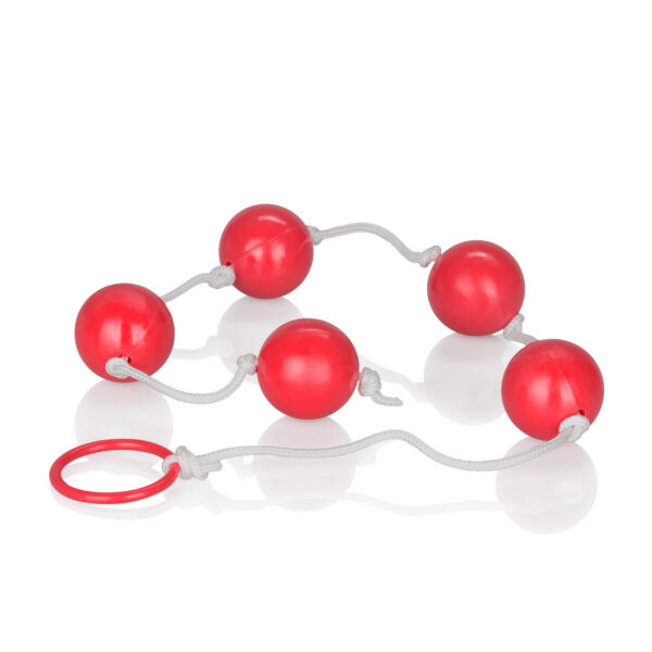 Anal Beads are made with ABS and have a nylon cord. Assorted colors. Bead diameter is 2.29 cm.