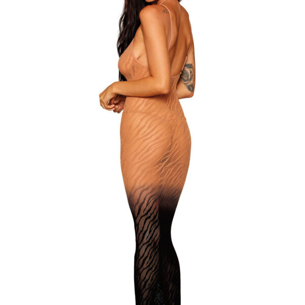 Bodystocking Gown - One Size - Black/copper