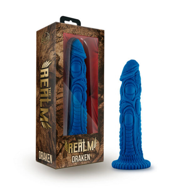The Realm - Draken - Lock on Dildo - Blue