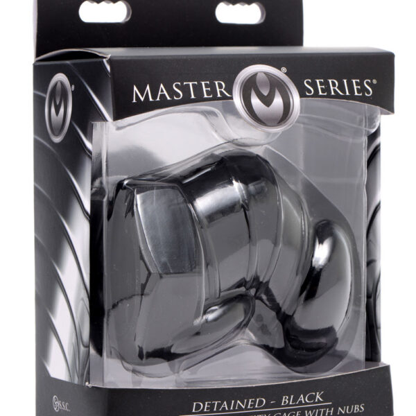 Master Series Detained - Black Restrictive Chastity Cage