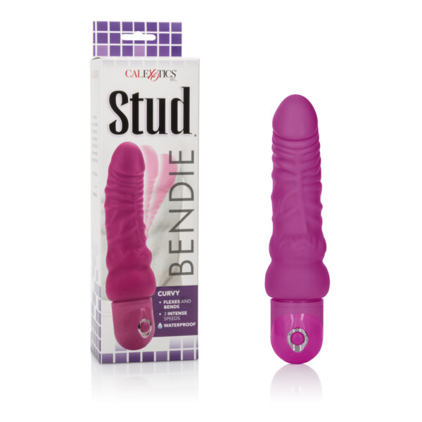 Soft power-packed stud flexes and bends for multi-directional positioning. 3 intense speeds. Easy push button control.