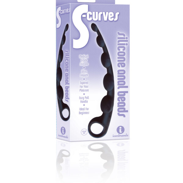 The 9's S-Curves Curved Silicone Anal Beads