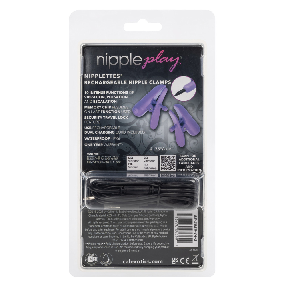 and the screws are made from nylon. Rechargeable.