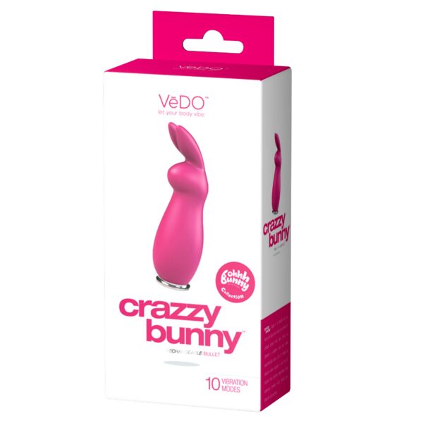 Crazzy Bunny Rechargeable Bullet - Pretty in Pink